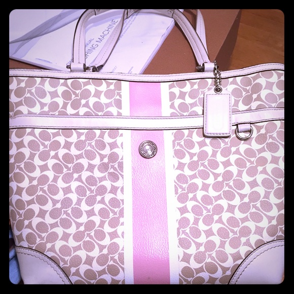 Authentic coach signature stripe