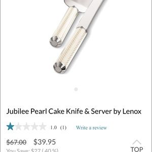 Lenox pearl cake serving set WEDDING, BABY SHOWER