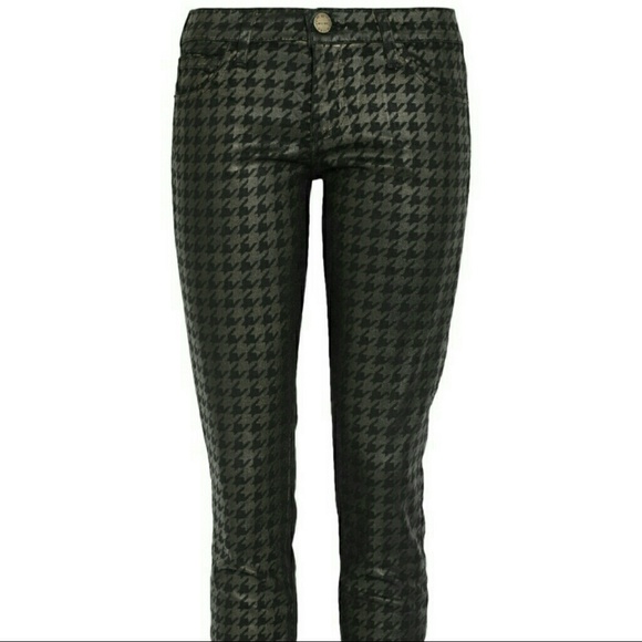 CURRENT/ELLIOTT Gold Houndstooth Jeans SZ25 - Picture 2 of 4