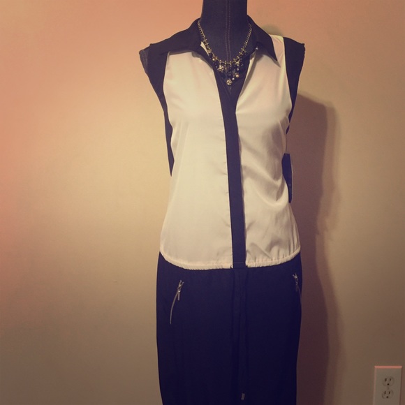 Mossimo Black and cream one piece jumper NWT.