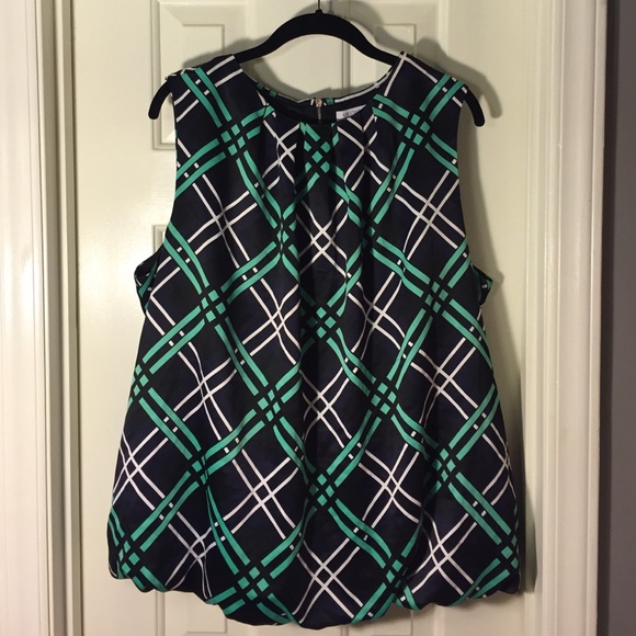 Plaid Satin Blouse