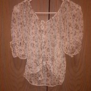 Sheer floral top