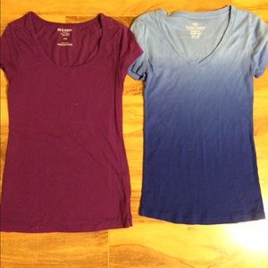 Old Navy and Faded Glory Tee. Both like new.