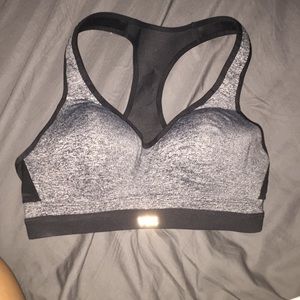 Grey and black vs sports bra