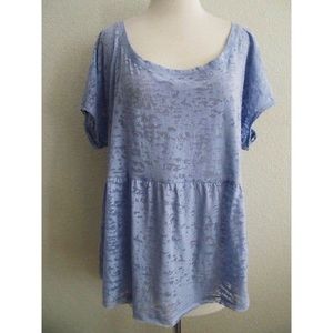 Torrid Periwinkle Babydoll Burnout Sz 3