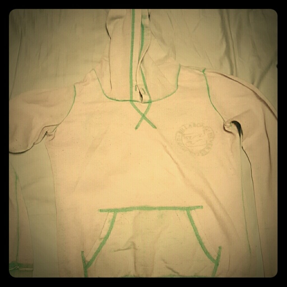 White and green hoodie