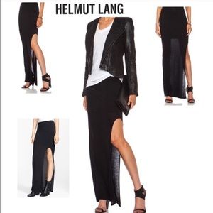 Helmut Lang Kinetic Jersey Black Long Maxi skirt!