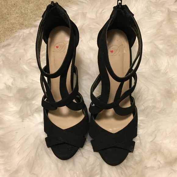 Strappy gladiator heels peep toe platform heels - Picture 4 of 4