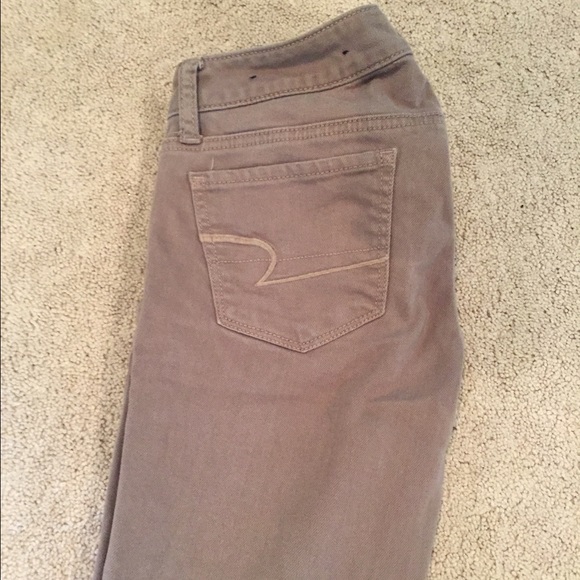 American eagle sz 0 skinny jeans taupe
