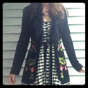 Authentic Vintage Betsey black feather cardigan