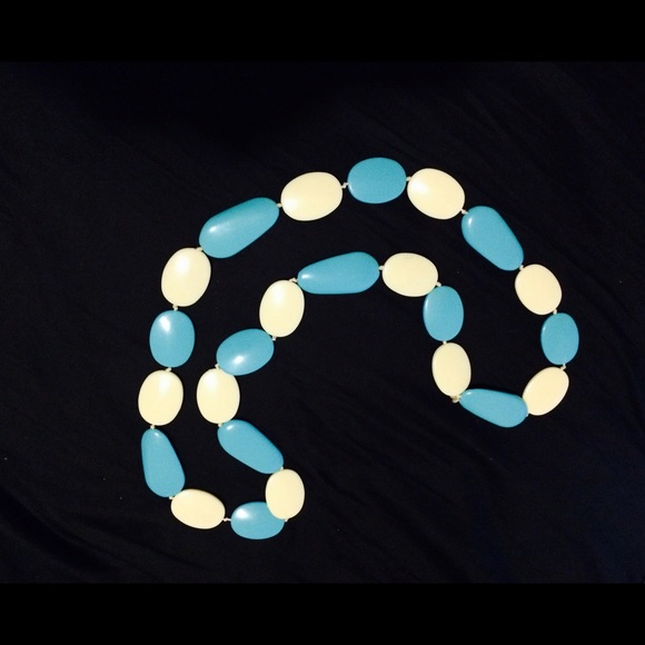 White and blue necklace