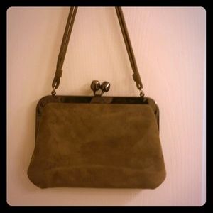 Boutique Olive Suede Purse