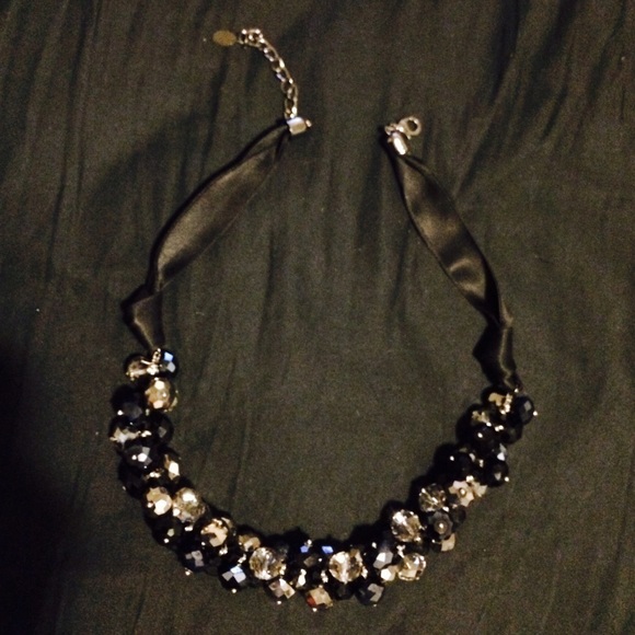 Macy's Black and Crystal necklace