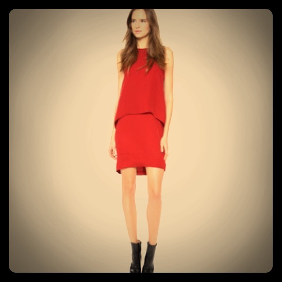 Theory Red Lyall Dress size 4