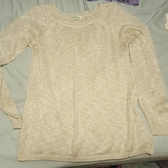White sparkly sweater