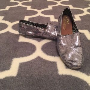 Silver sequins Toms