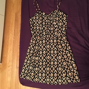 New Orange/ black Ikat print dress tags included