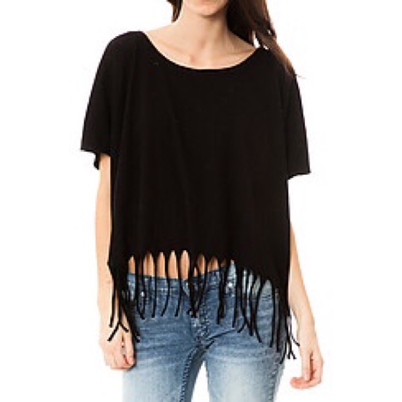 Slouchy Fringe Top
