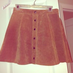 NEW Suede button down skirt