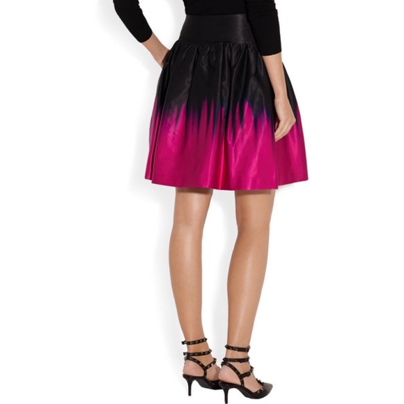 MILLY Karina Fuchsia Degrade Sateen Mini Skirt 6 - Picture 3 of 5