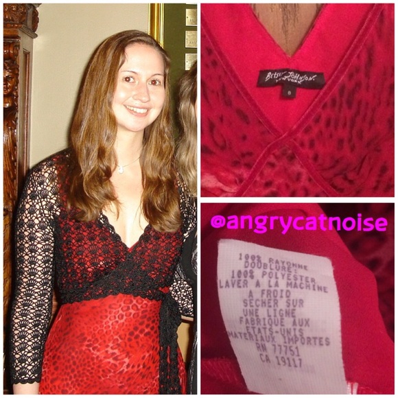Authentic vintage Betsey Johnson RARE red dress - Picture 4 of 4