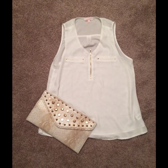 White Flowing Chiffon Blouse
