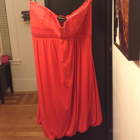 Bebe red sexy red dress