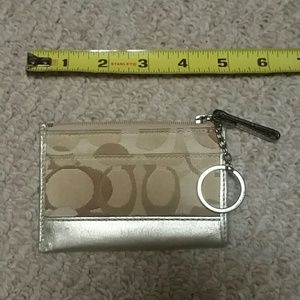 Coach key chain card & coin purse