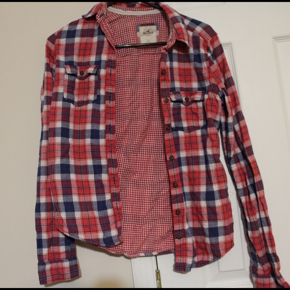 Red White and Blue Hollister Flannel