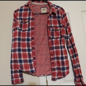 Red White and Blue Hollister Flannel