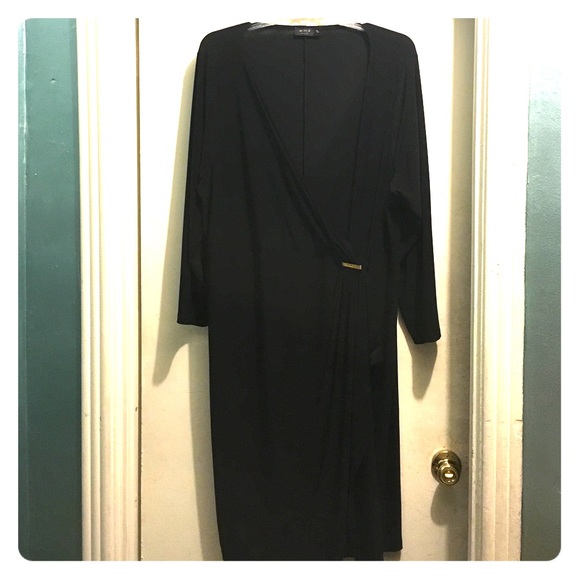Dresses & Skirts - Black faux wrap dress by IGIGI!