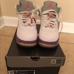 Girls Air Jordan Fusion 5 size 3.5 in youth