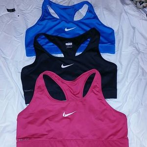 Three Nike sport bra