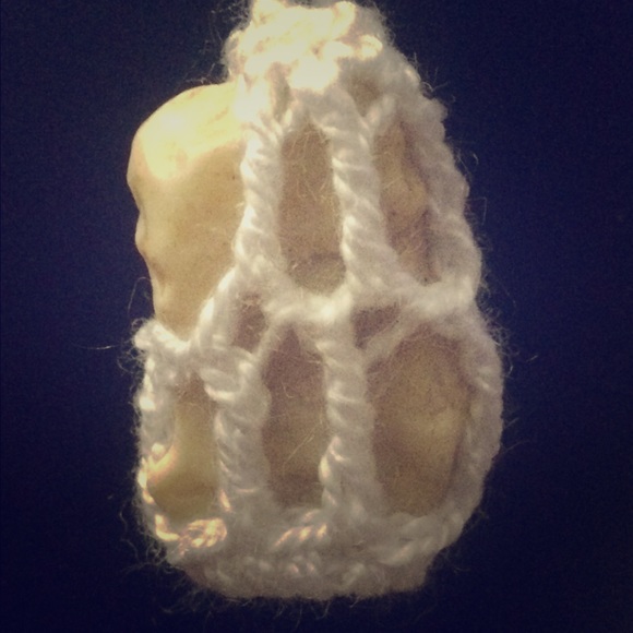 Agate crochet necklace