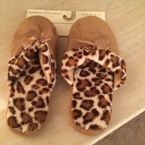Leopard Print House Slippers