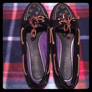 Sperry Top Sider Black Quilted Shoes