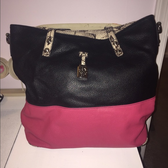 Jessica Simpson Black and Pink Tote