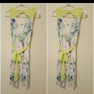 Water color high low dress