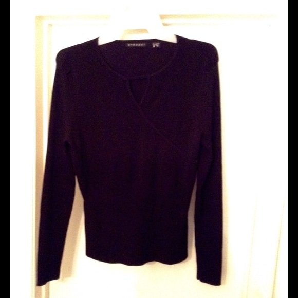 Strazzi Black Fitted Sweater size Medium