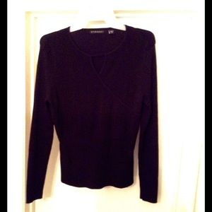 Strazzi Black Fitted Sweater size Medium