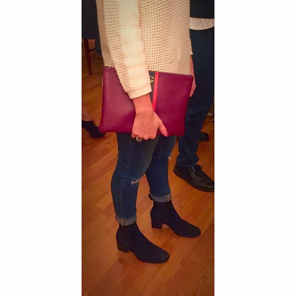 Black suede Gucci booties