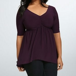 Plum Babydoll Top
