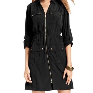 Black Alfani Zip-Up Dress