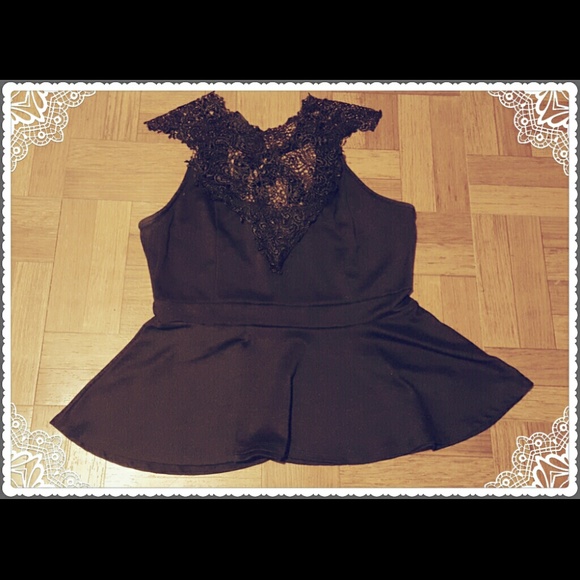 Julies Closet Tops - CROCHET PEPLUM