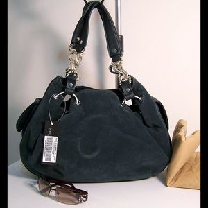 New Faux Suede and Leather Bag - Closeout Sale