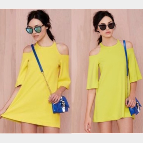 FOXIEDOX Shoulder Cutout Shift Dress