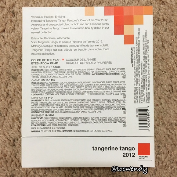Sephora 2012 Tangerine Tango Eyeshadow Quad - Picture 3 of 4