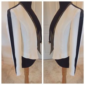 Black and white blazer