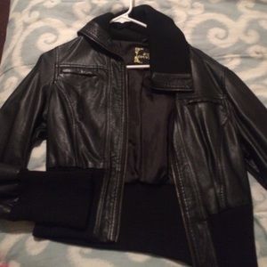 Faux leather jacket
