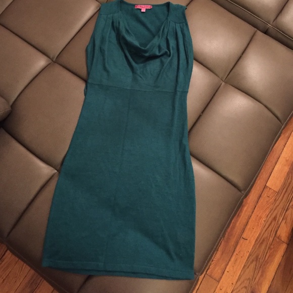 Teal/Green Sleeveless Sweater Dress